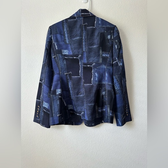 Cinq à Sept photoreal denim cheyenne blazer US 6 - Picture 10 of 11